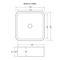 Ruvati 15 x 15 inch Bathroom Vessel Sink Gold Decorative Art Above Vanity Counter White Ceramic RVB1414WG - alternate 3